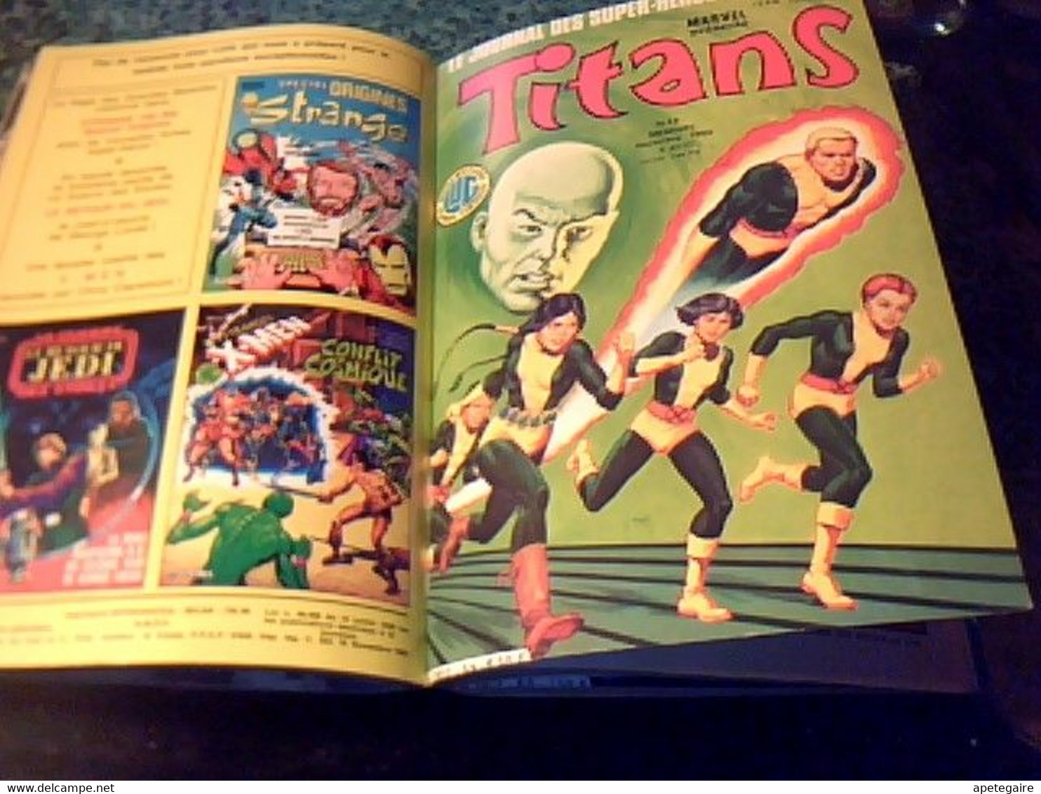 BD Titans 1983 collector album n° 20 comprenant 3 bd  n° 58, 59, 60  la guerre des  étoiles,les nouveaux mutants etc....