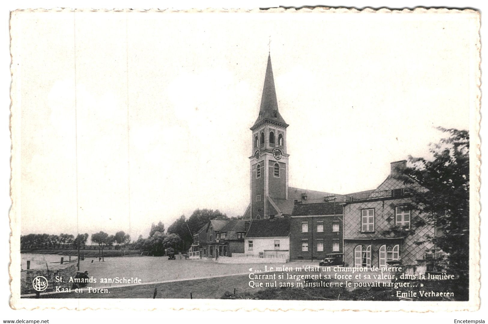 CPSM- Carte Postale Belgique-Sint Amands Aan De Schelde Kai En Toren  VM34777i - Sint-Amands