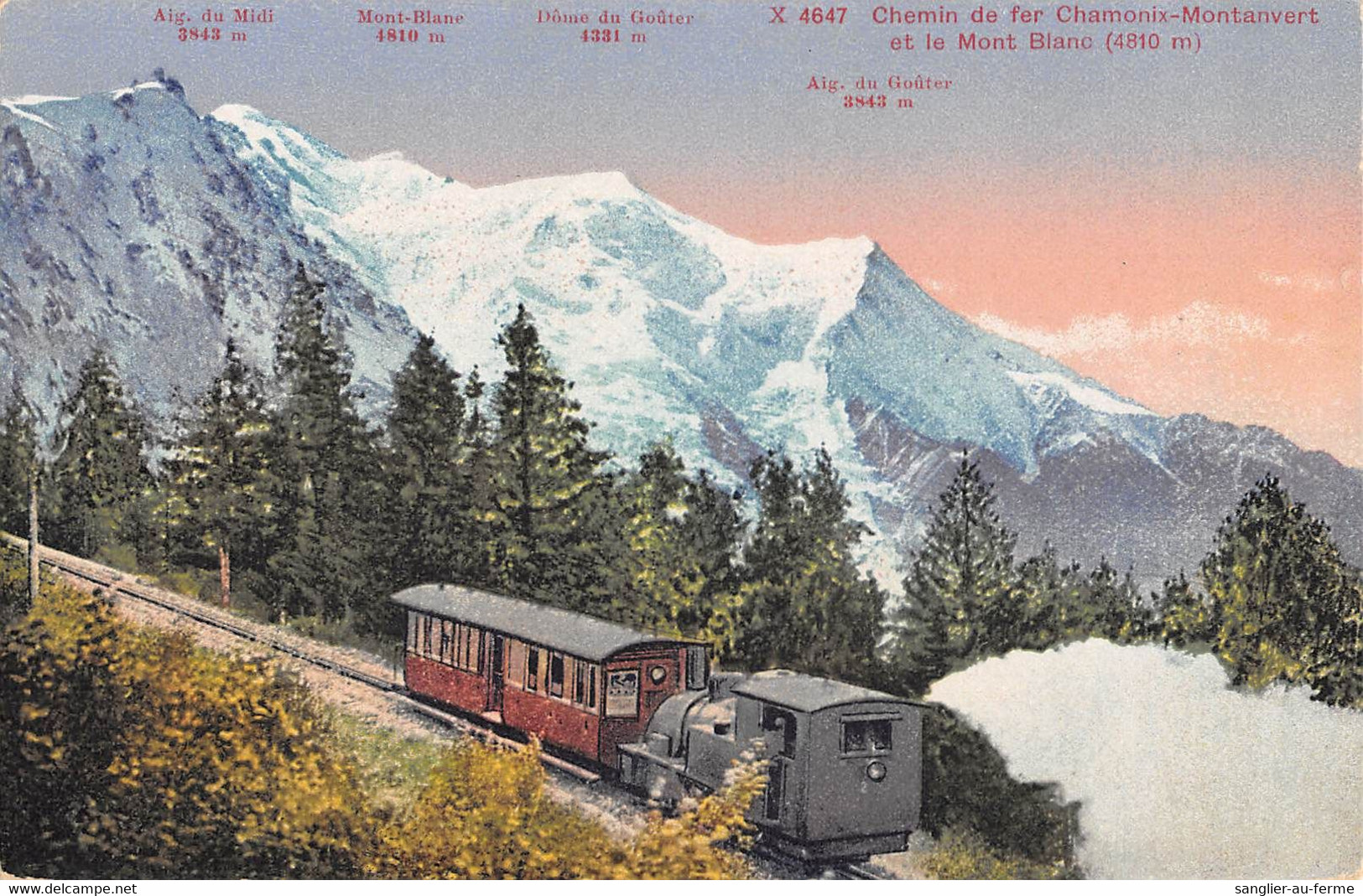 CPA 74 CHEMIN DE FER DE CHAMONIX MONTANVERT ET MONT BLANC - Altri & Non Classificati