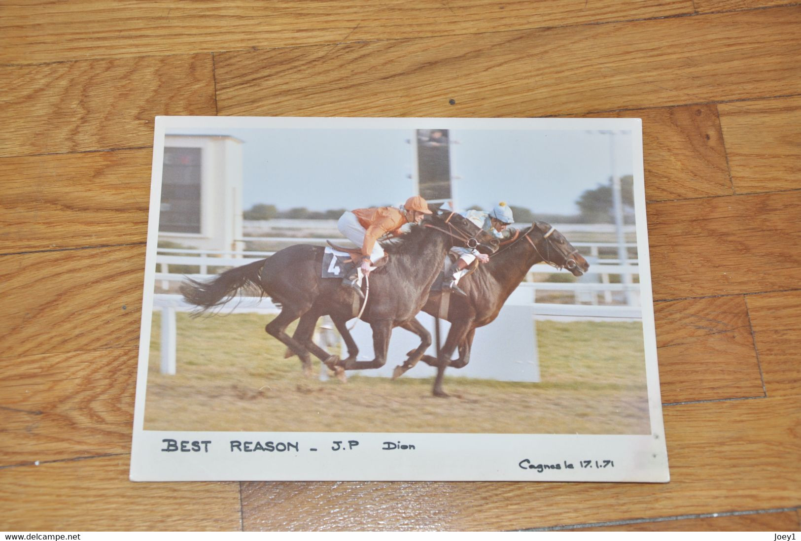 Photo Course De Chevaux Cagne Sur Mer 1971,Best Reason,JP Dion Format 18/24 - Deportes