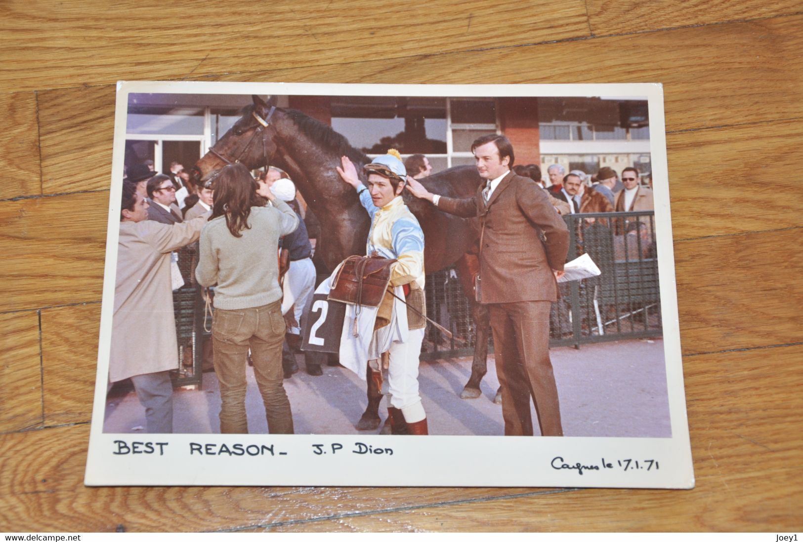 Photo Course De Chevaux,Cagnes Sur Mer 1971,Best Reason, JP Dion, Format 18/24 - Sporten