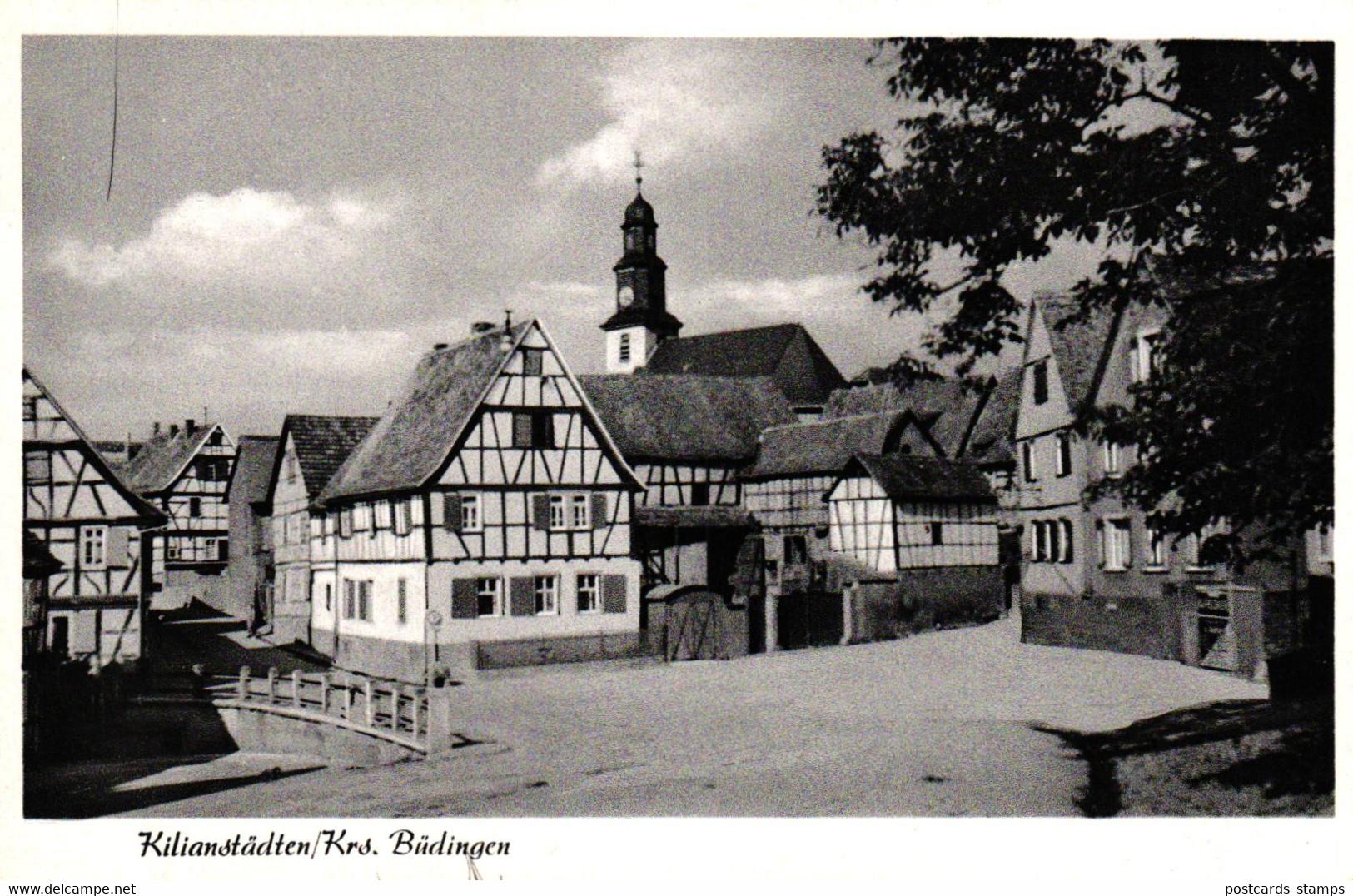 Schöneck - Kilianstädten, Kr. Büdingen, Strassenansicht, Um 1950 - Wetterau - Kreis