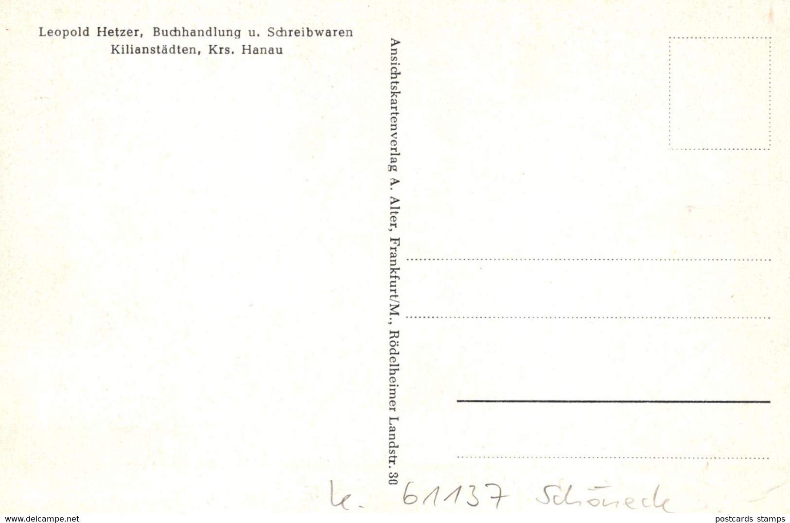 Schöneck - Kilianstädten, Kr. Büdingen, Strassenansicht, Um 1950 - Wetterau - Kreis