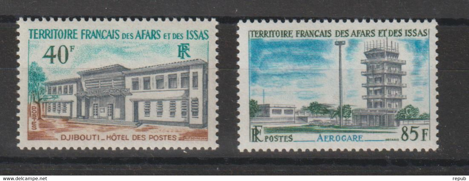 Afars Et Issas 1970 édifices Publics 355-356 2 Val. ** MNH - Unused Stamps