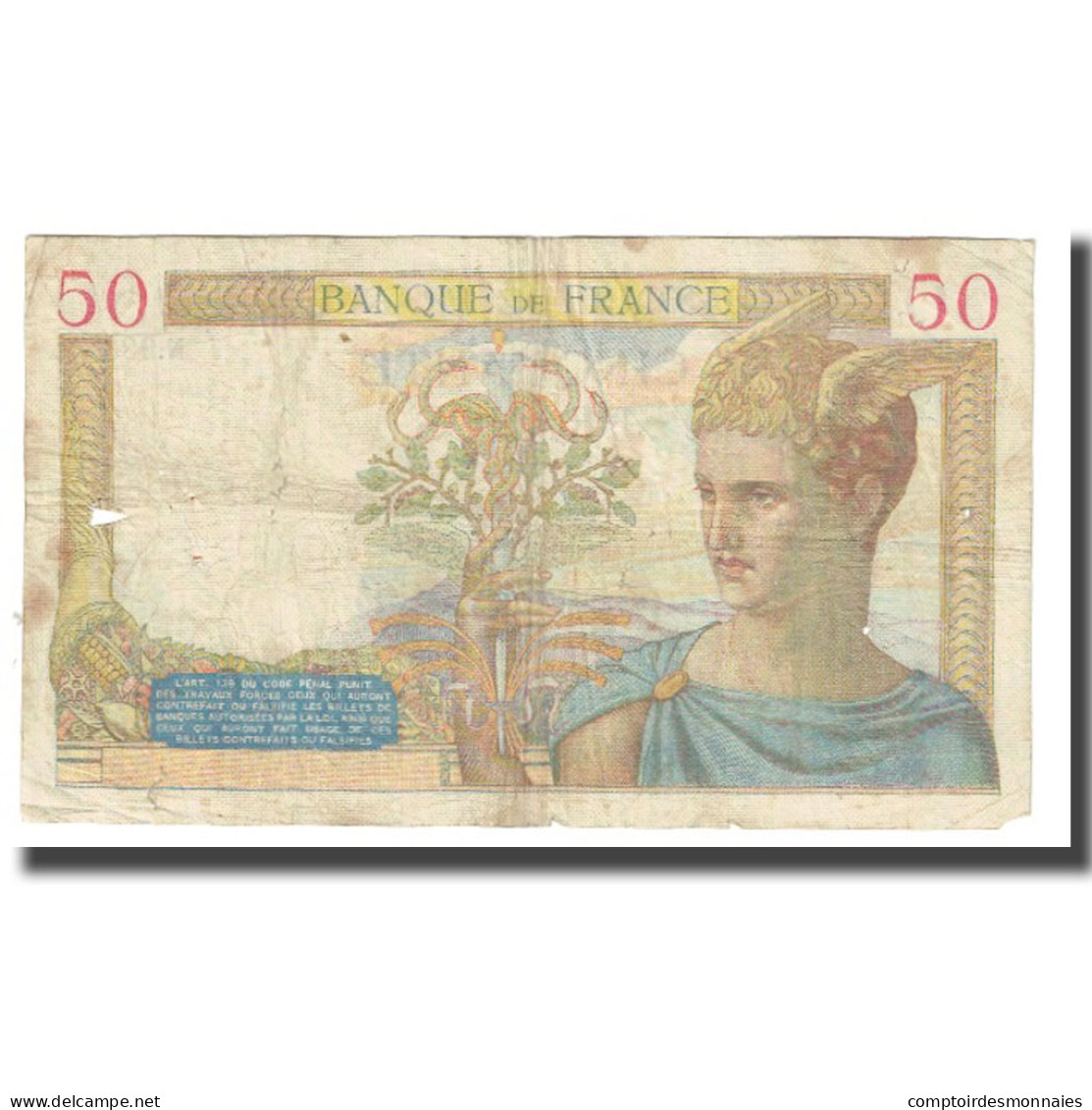 France, 50 Francs, Cérès, 1935, P. Rousseau And R. Favre-Gilly, 1935-02-28 - 50 F 1934-1940 ''Cérès''