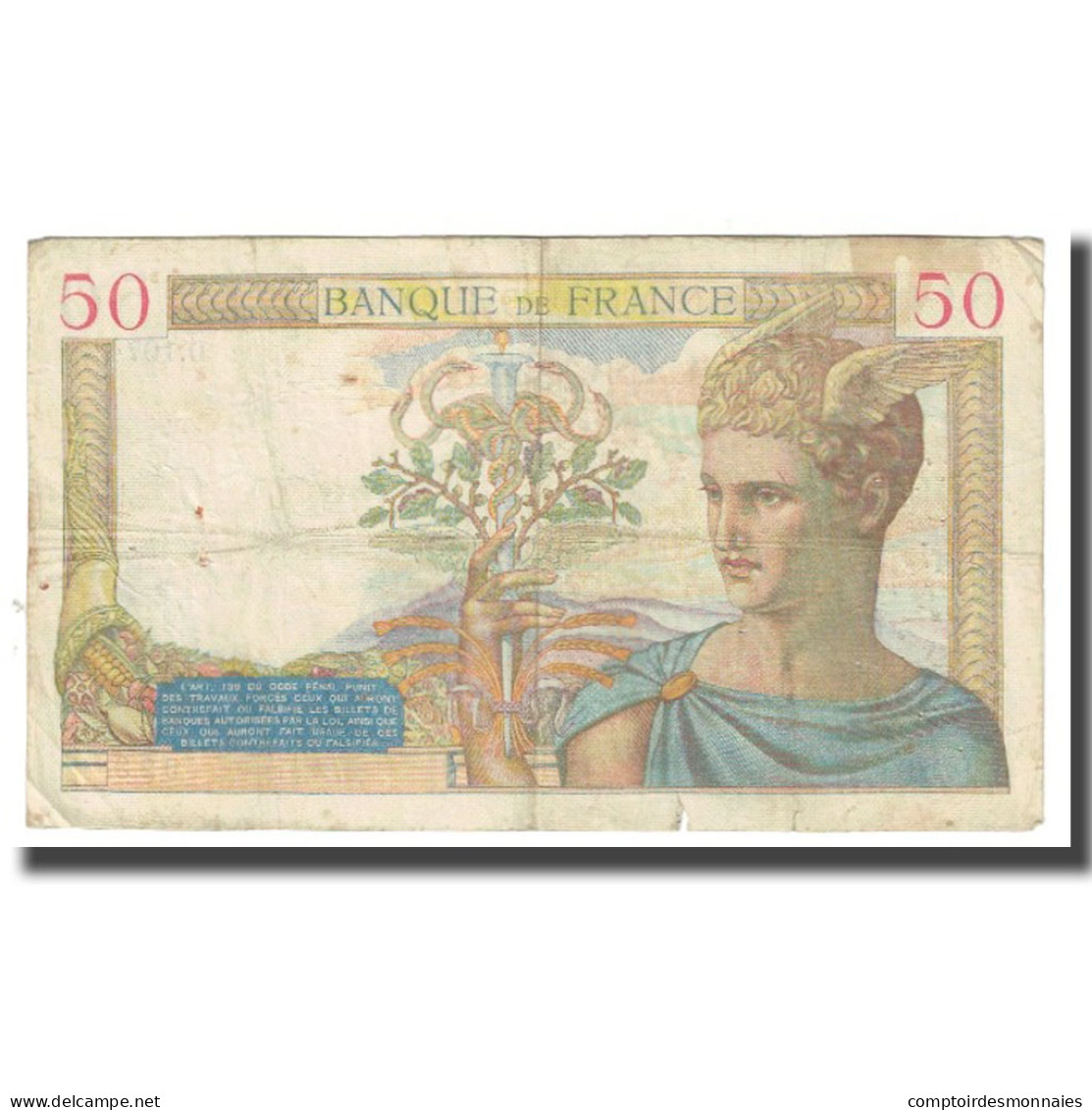 France, 50 Francs, Cérès, 1935, P. Rousseau And R. Favre-Gilly, 1935-03-21 - 50 F 1934-1940 ''Cérès''