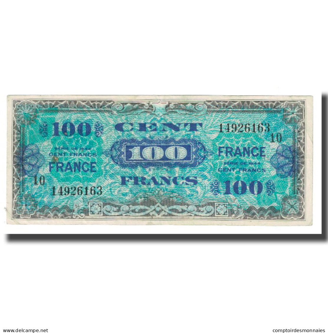 France, 100 Francs, 1945 Verso France, 1944, TTB, Fayette:VF25.1, KM:123e - 1945 Verso Francia