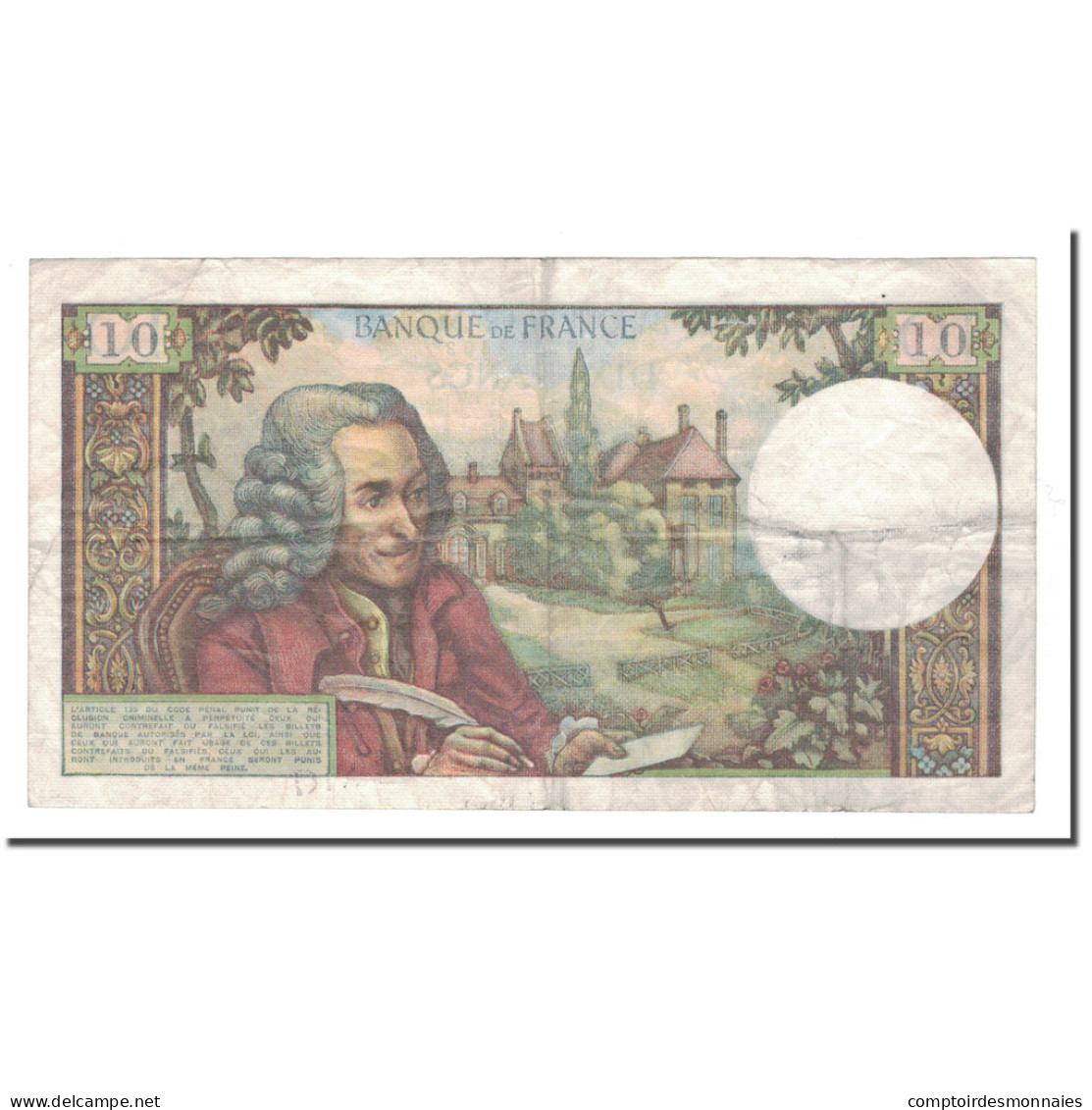 France, 10 Francs, 1967, 1967-07-06, TTB, Fayette:62.27, KM:147c - 10 F 1963-1973 ''Voltaire''