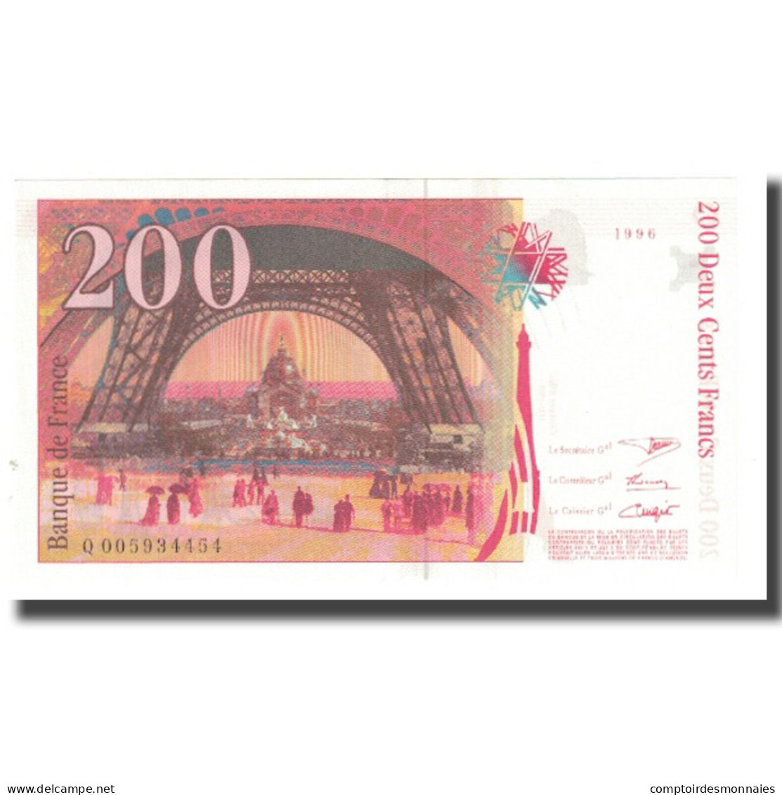 France, 200 Francs, Eiffel, 1996, BRUNEEL, BONARDIN, VIGIER, NEUF, Fayette:75.2 - 200 F 1995-1999 ''Eiffel''