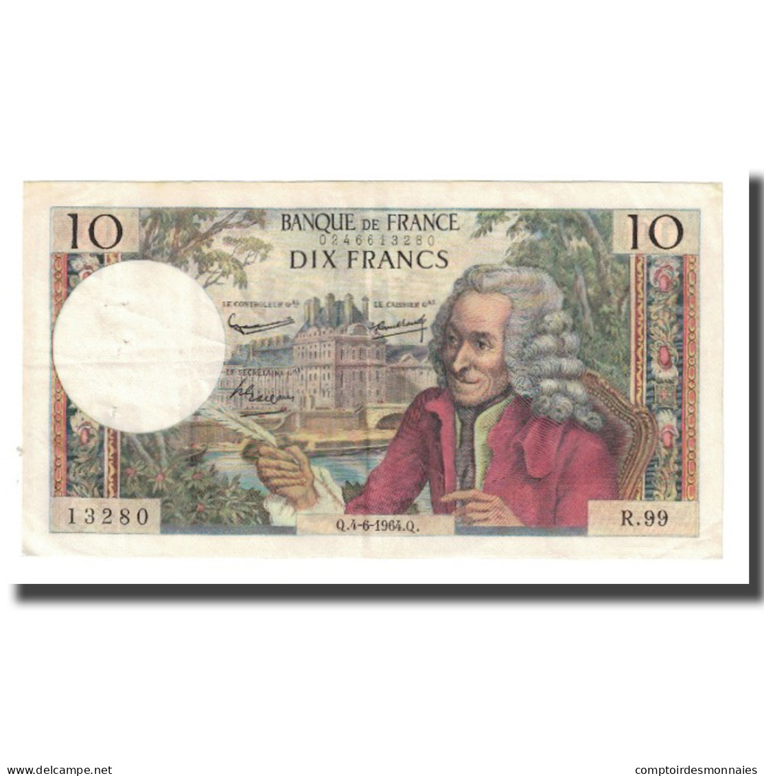 France, 10 Francs, Voltaire, 1964, R.Tondu-G.Bouchet-H.Morant, 1964-06-04, SUP - 10 F 1963-1973 ''Voltaire''