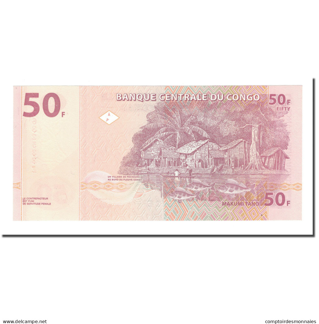 Billet, Congo Democratic Republic, 50 Francs, 2000, 2000-01-04, KM:91a, NEUF - Republik Kongo (Kongo-Brazzaville)