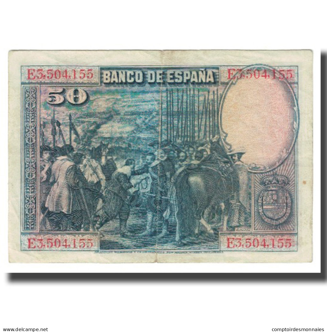 Billet, Espagne, 50 Pesetas, 1928, 1928-08-15, KM:75a, TTB - 1873-1874: Erste Republik