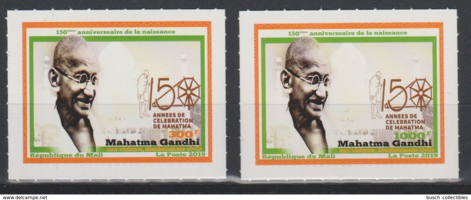 Mali 2019 Mi. 2649 - 2650 150ème Anniversaire Naissance Mohandas Mahatma Gandhi Adhésif Adhesive Skl 150th Anniversary - Mali (1959-...)