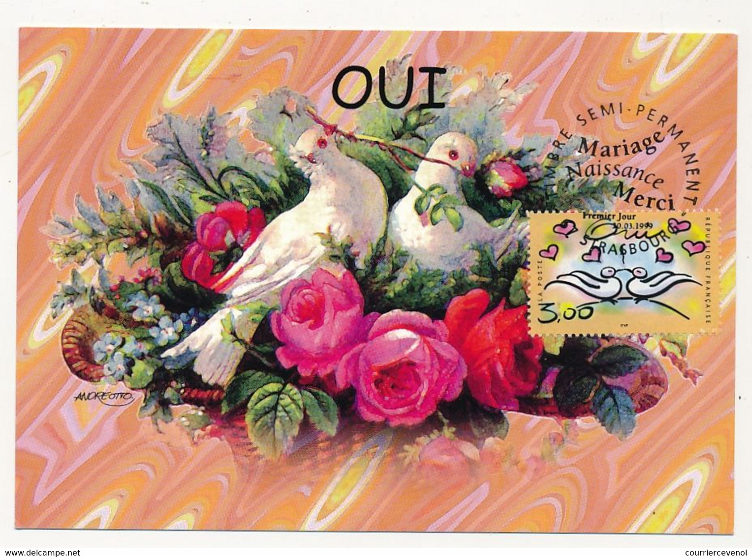 FRANCE - Carte Maximum 3,00 "Oui" - Premier Jour Strasbourg - 20/03/1999 - 1990-1999