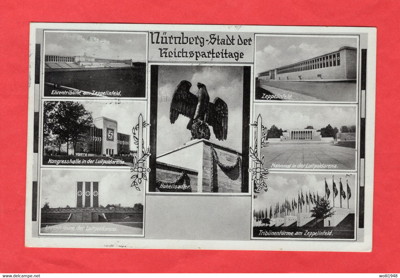 Propaganda Karte Nürnberg Stadt Der Reichsparteitage - Otros & Sin Clasificación