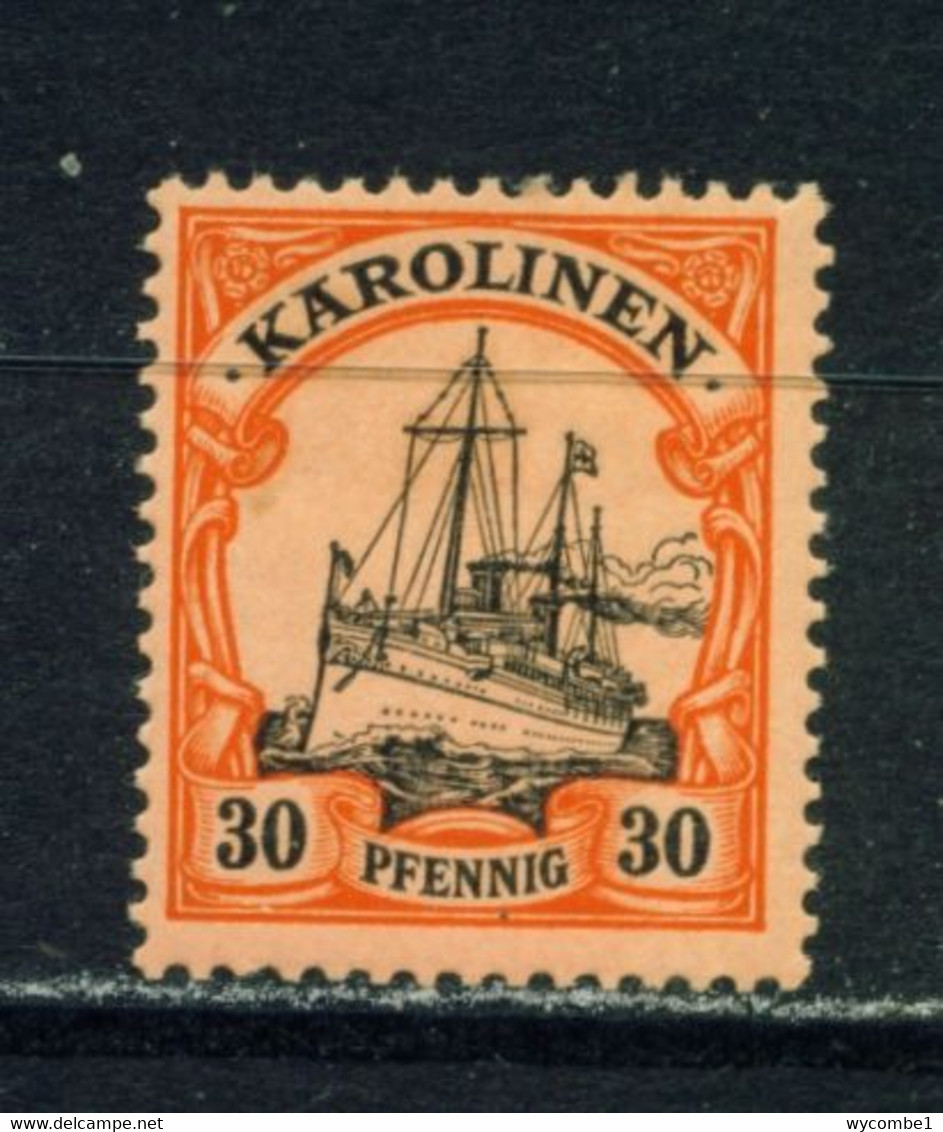 CAROLINE ISLANDS  -  1901-10 Yacht Definitive 30pf Hinged Mint - Karolinen