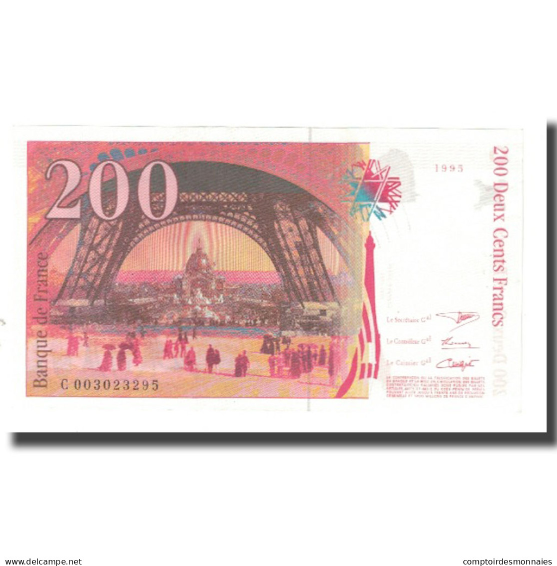 France, 200 Francs, Eiffel, 1995, BRUNEEL, BONARDIN, VIGIER, NEUF - 200 F 1995-1999 ''Eiffel''