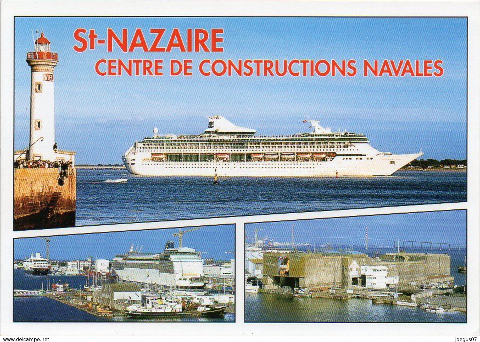 44 SAINT St-NAZAIRE Centre De Constructions Navales - Les Chantiers, La Base Sous-marine Et Le Pont - Saint Nazaire