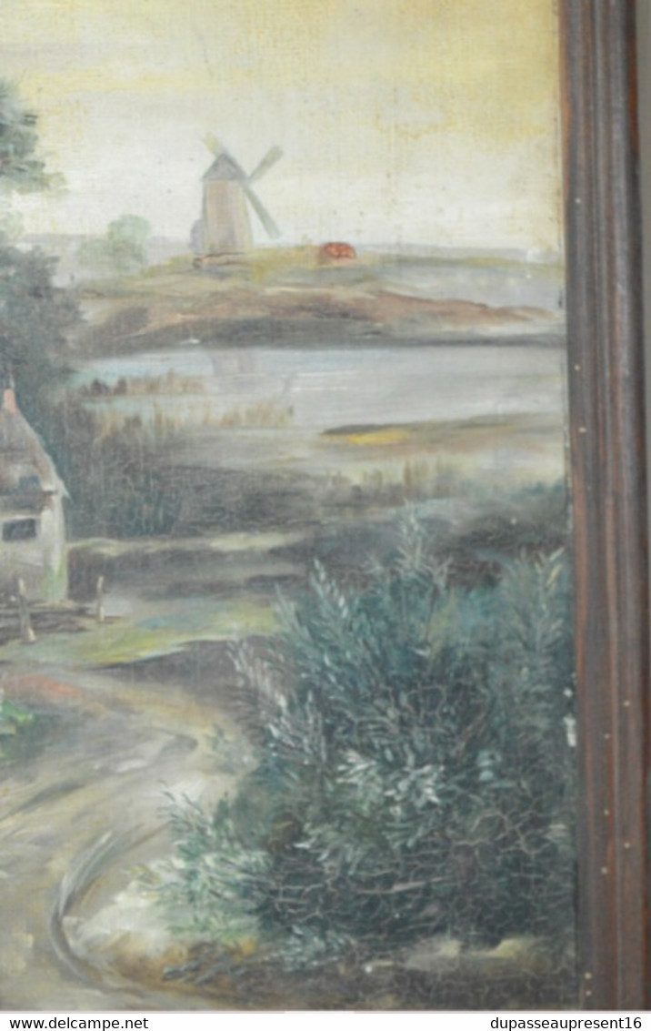 HST TABLEAU PAYSAGE signé Y LARDEAU 1923 petit cadre bois à nettoyer début XXe collection déco