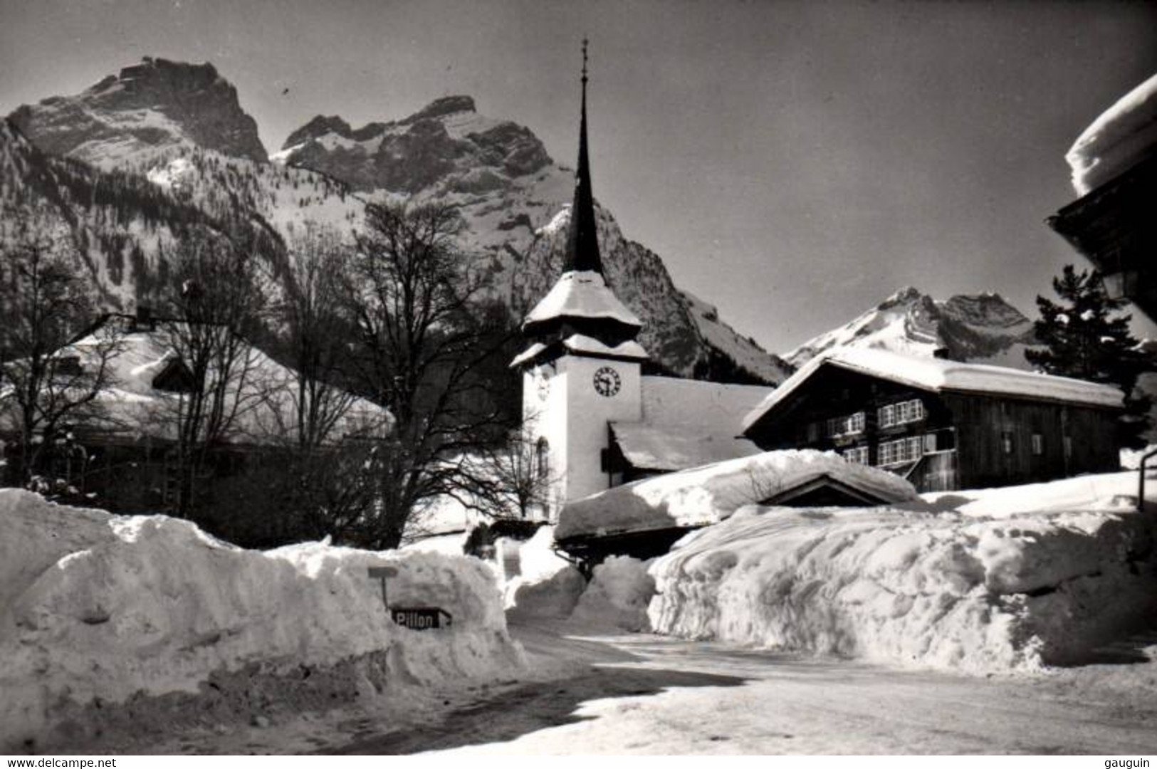 CPSM - GSTEIG - KIRCHE Mit OLDENHORN ... - Gsteig Bei Gstaad