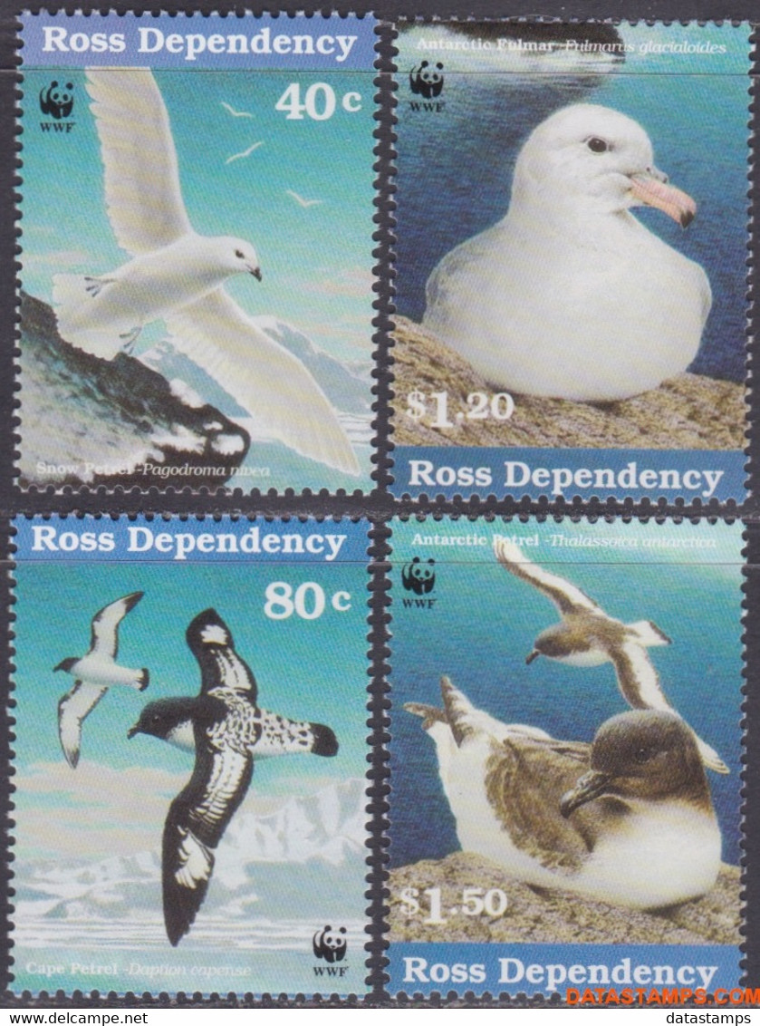 Ross Dependency 1997 - Mi:50/53, Stamp - XX - Wwf Birds - Unused Stamps