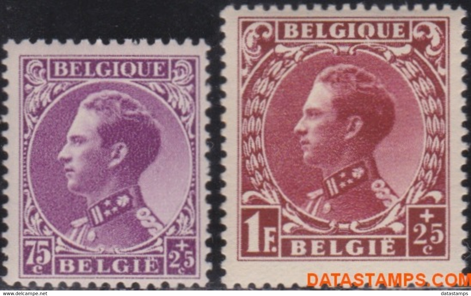België 1934 - Mi:384/385, Yv:391+393, OBP:391+393, Stamp - XX - Leopold III Invalids - 1934-1935 Léopold III