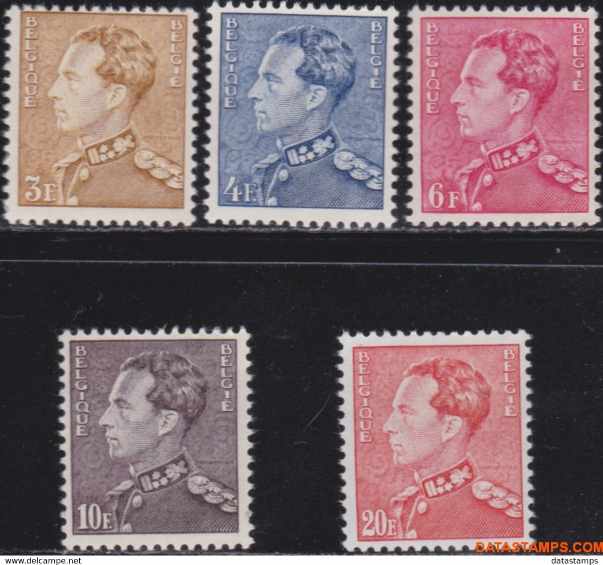 België 1951 - Yv:847/848B, OBP:847/848B, Stamp - XX - Leopold III Gateman - Neufs