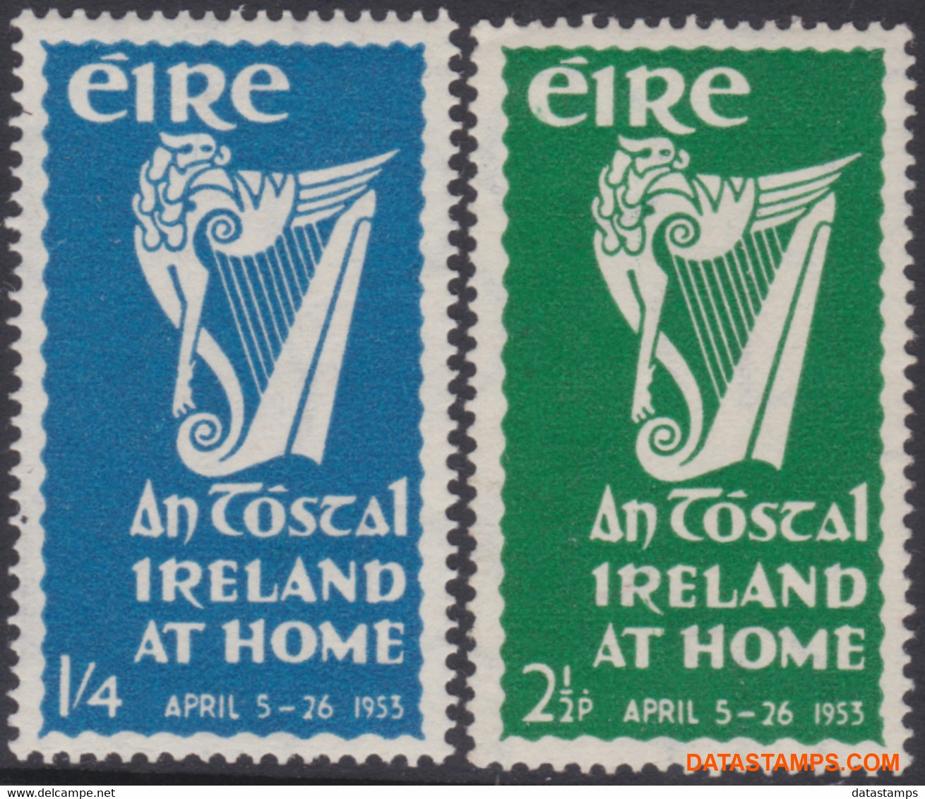 Ierland 1953 - Mi:116/117, Yv:118/119, Stamp - XX - Ireland At Home - Neufs