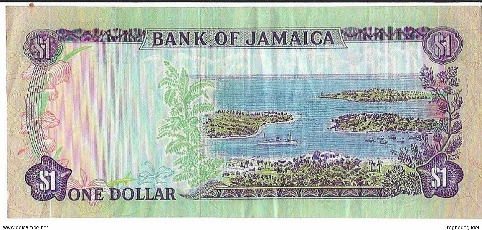 JAMAICA - GIAMAICA  $1 1 DOLLARO - WYSIWYG   - N° SERIALE AP351535 - CARTAMONETA - PAPER MONEY - Jamaica