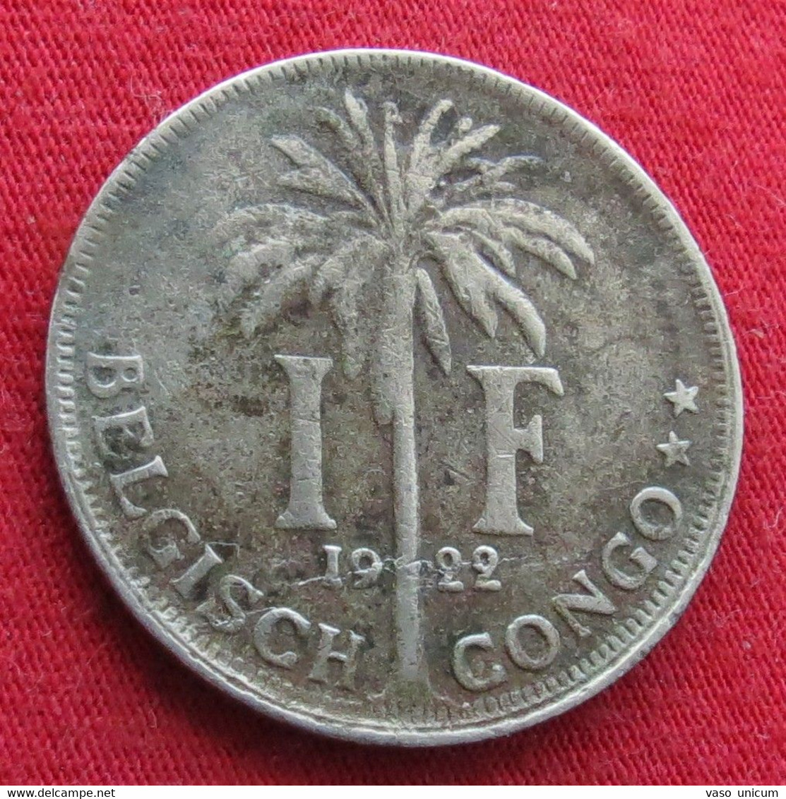 Congo Belgian 1 Franc 1922  Belgish  #1 - Sonstige & Ohne Zuordnung