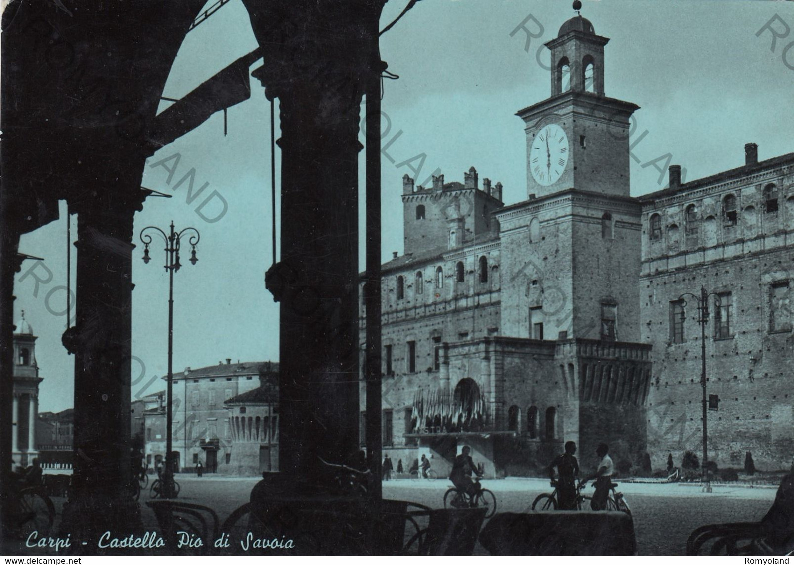 CARTOLINA  CARPI,EMILIA ROMAGNA,CASTELLO PIO DI SAVOIA,STORIA,CULTURA,RELIGIONE,MEMORIA,BELLA ITALIA,VIAGGIATA 1950 - Carpi