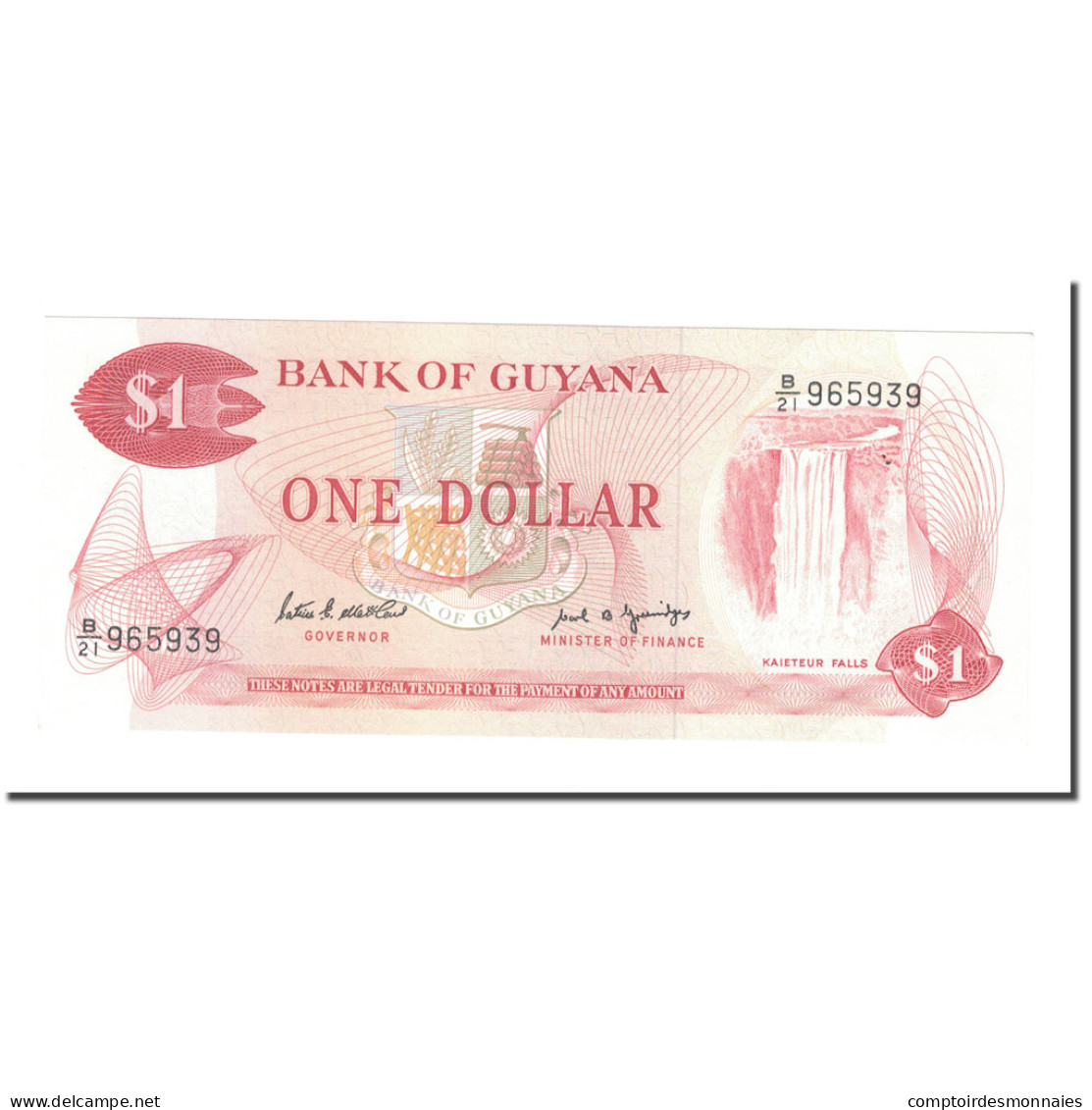 Billet, Guyana, 1 Dollar, KM:21a, NEUF - Guyana