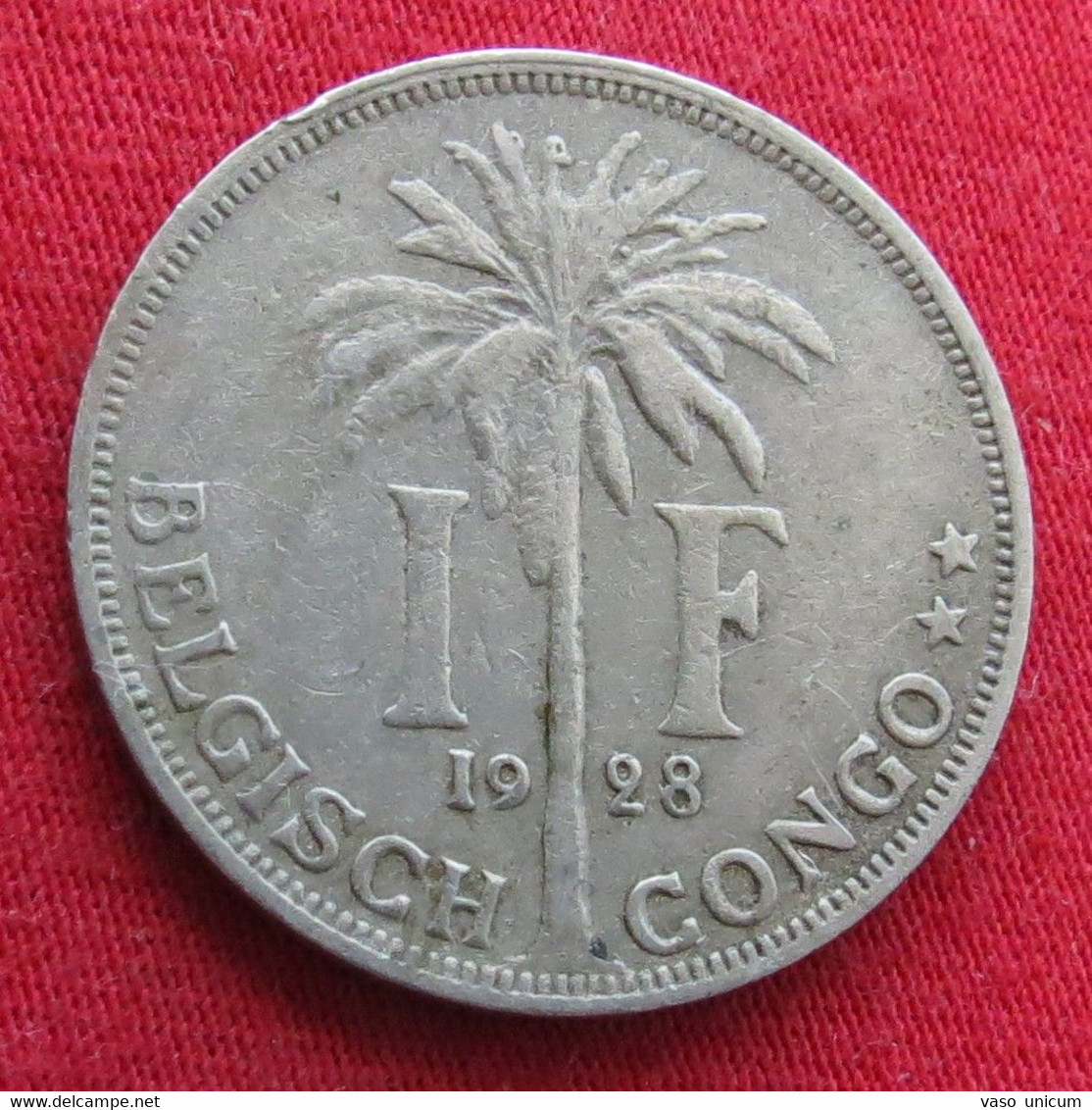 Congo Belgian 1 Franc 1928  Belgish  #1 - Sonstige & Ohne Zuordnung