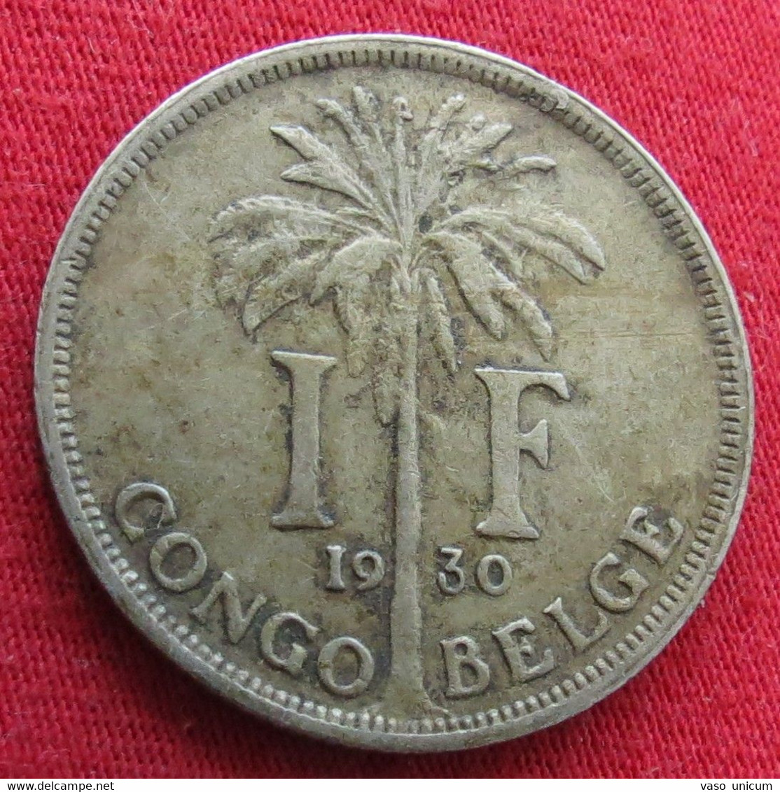 Congo Belgian 1 Franc 1930  Belgish - Sonstige & Ohne Zuordnung