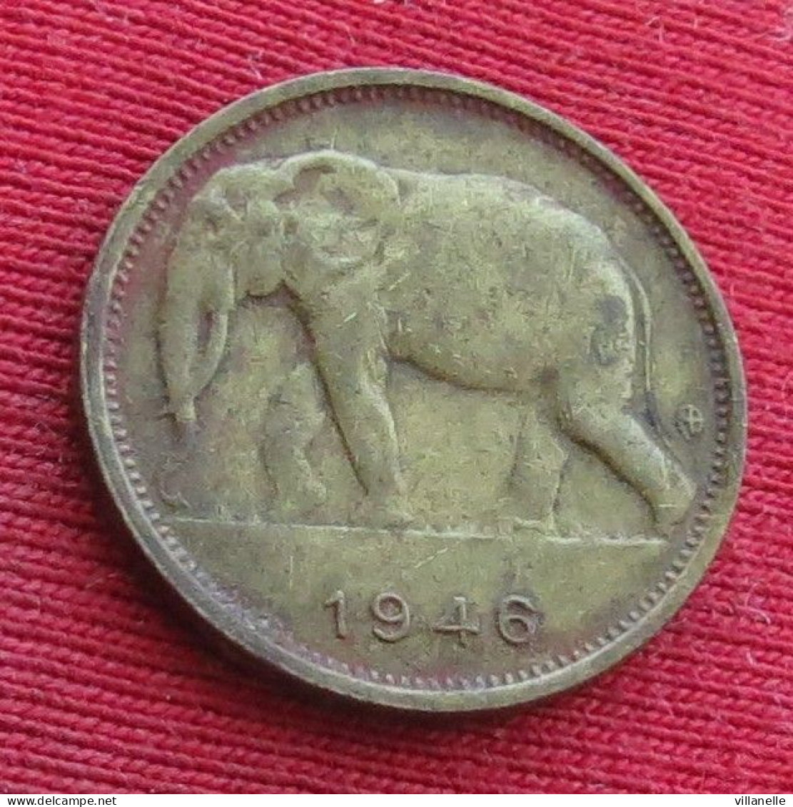 Congo Belgian 1 Franc 1946 Belgish  Wºº - 1934-1945: Leopold III