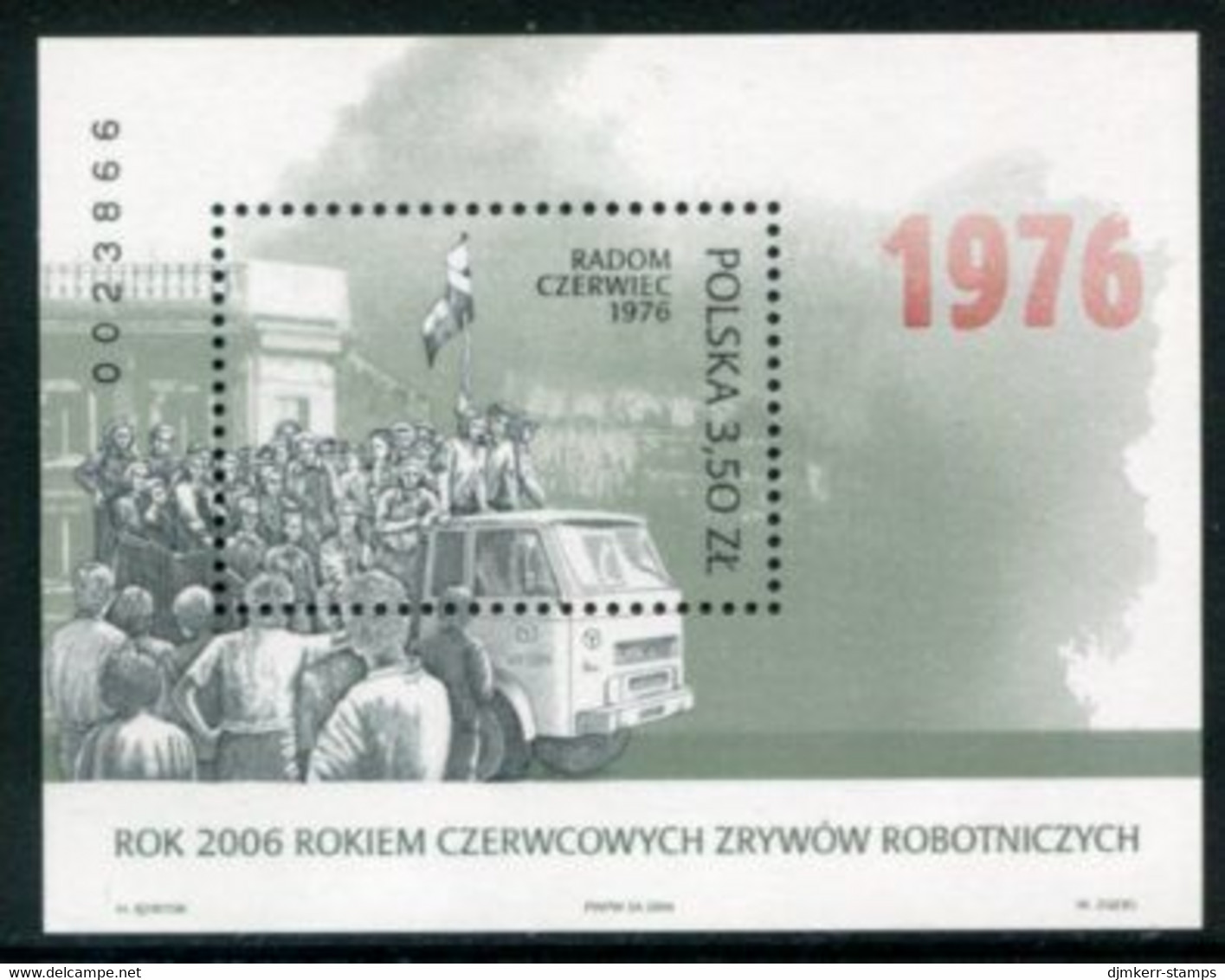 POLAND 2006 Radom Workers' Rising Block MNH / **.  Michel Block 172 - Blokken & Velletjes