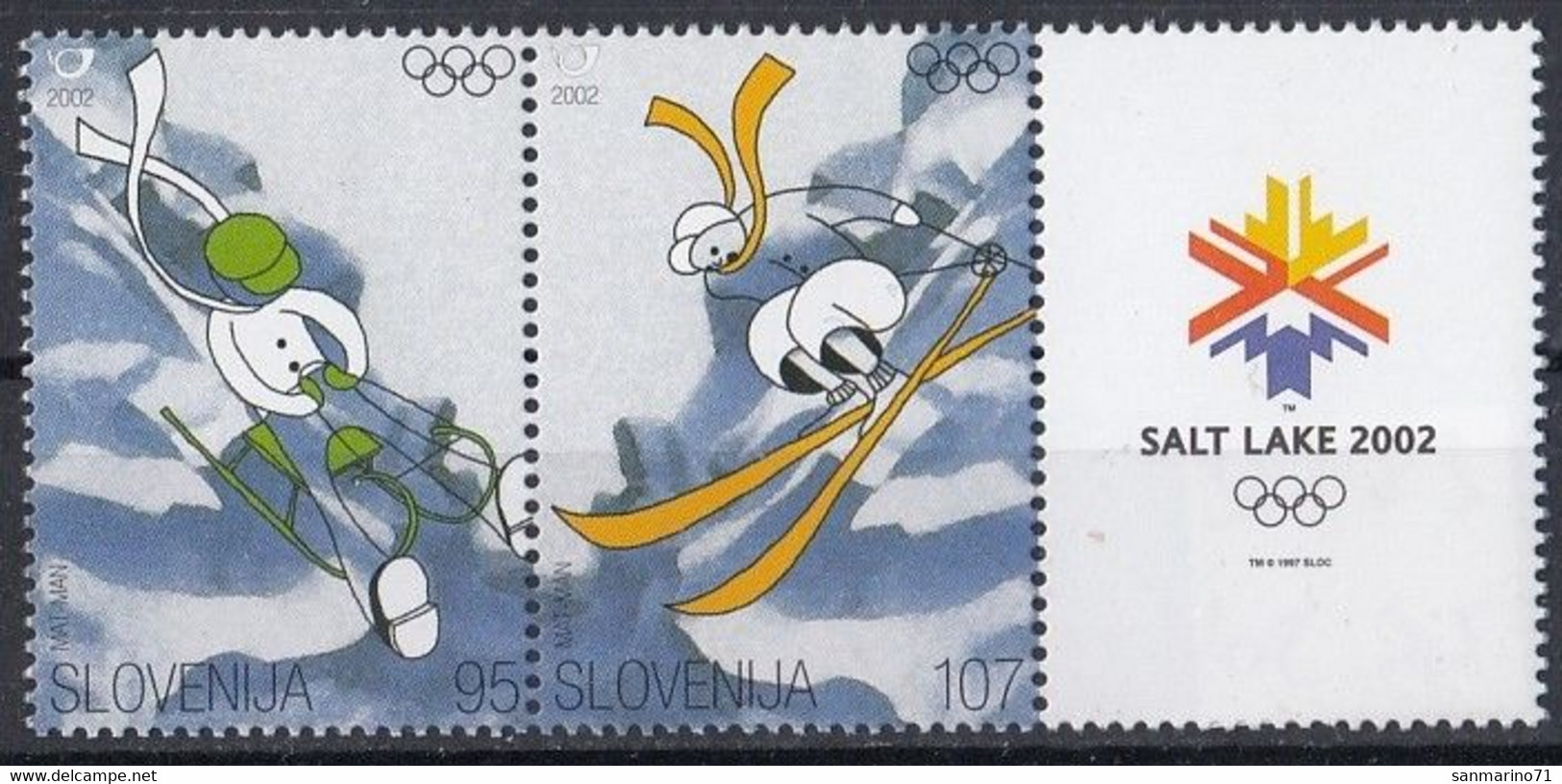 SLOVENIA 382-383,unused - Hiver 2002: Salt Lake City