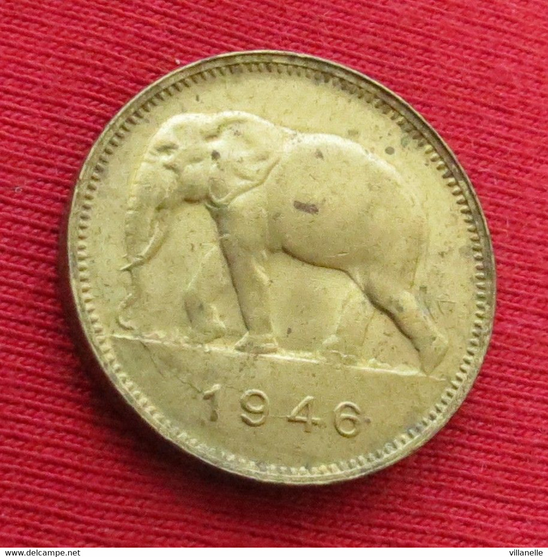 Congo Belgian 2 Franc 1946 Belgish  Wºº - 1934-1945: Leopold III