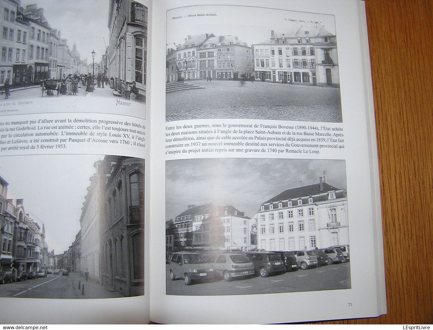 NAMUR HIER ET AUJOURD' HUI Marchal Régionalisme Citadelle Meuse Sambre Péniche Bateau Citadelle Tram Gare Rues Quartier