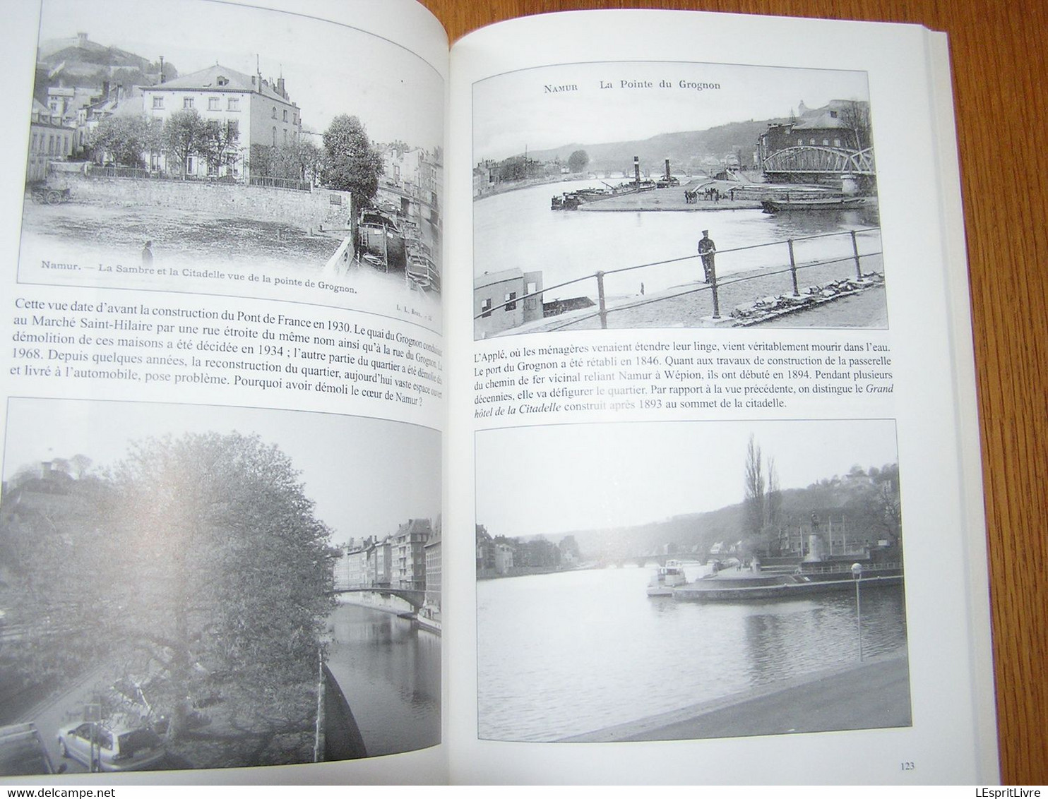 NAMUR HIER ET AUJOURD' HUI Marchal Régionalisme Citadelle Meuse Sambre Péniche Bateau Citadelle Tram Gare Rues Quartier