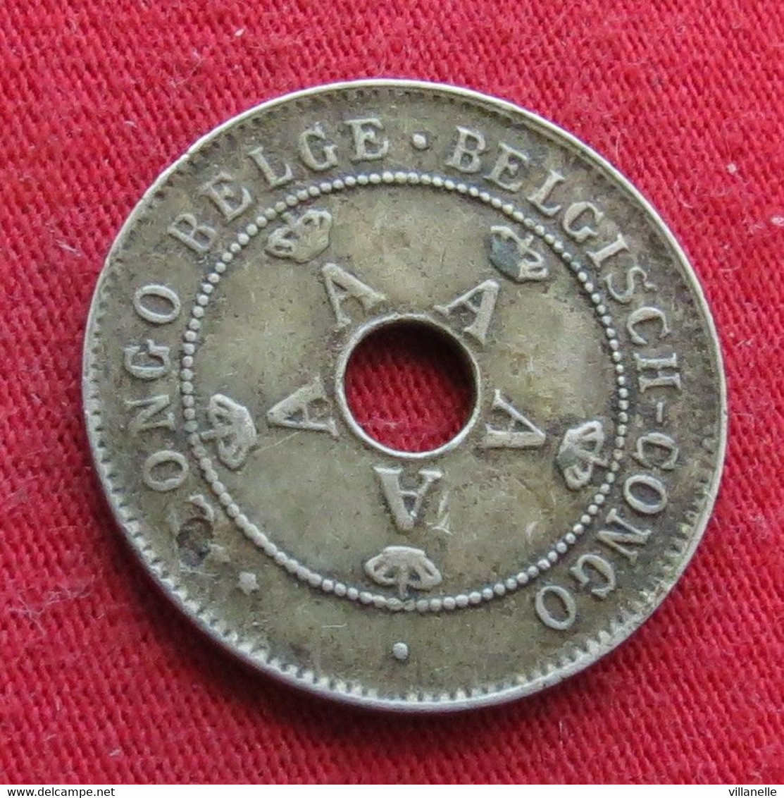 Congo Belgian 10 Centimes 1921 Belgish  #1 Wºº - 1910-1934: Albert I