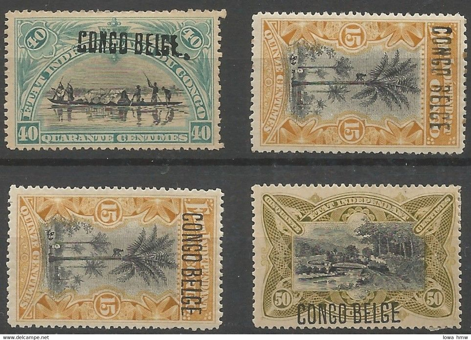 1909 CONGO BELGE OVERPRINT STAMPS Mint Hingedb (1timbre Signe G.T. GelliTani) - Unused Stamps