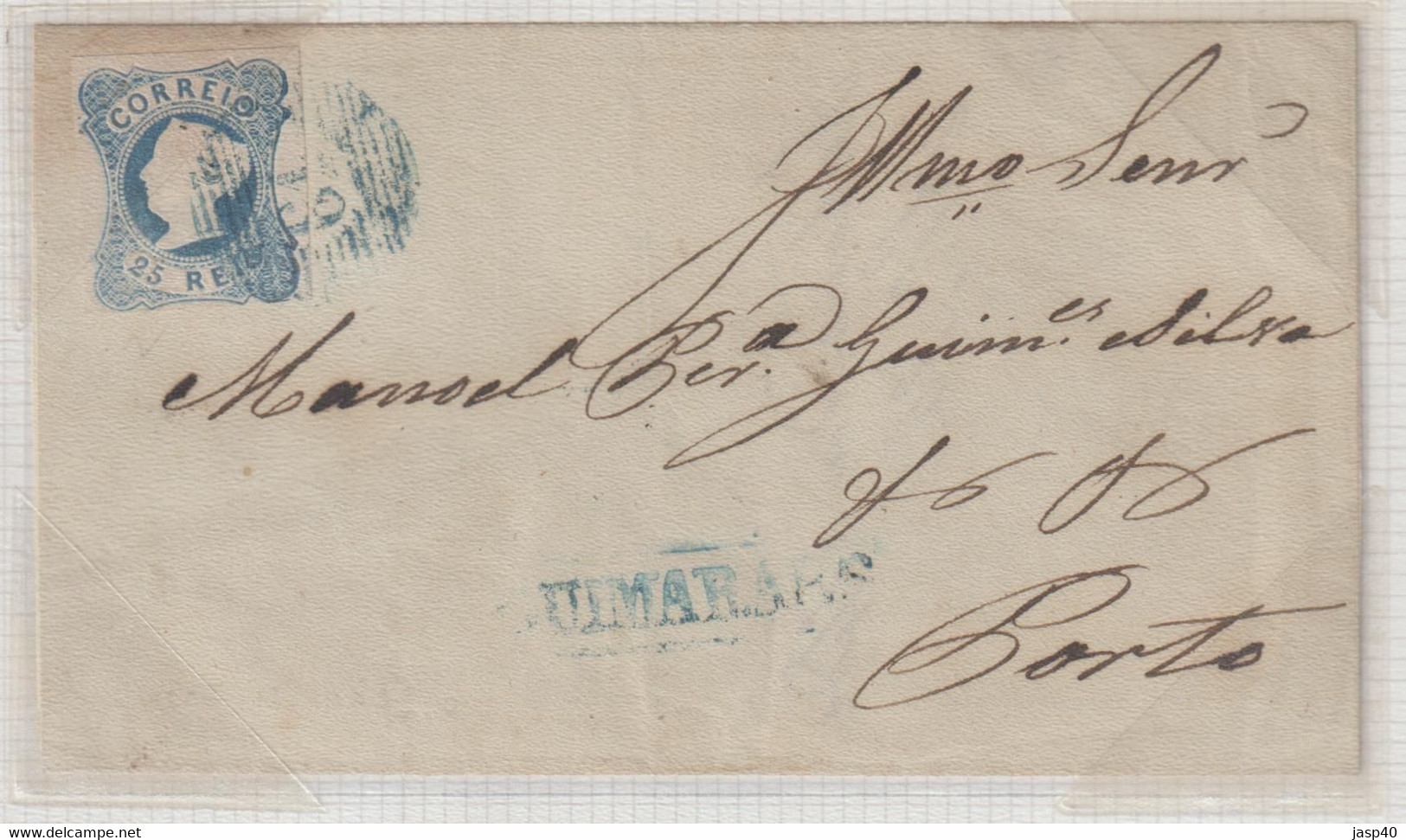 CARTA CIRCULADA DE GUIMARAES PARA O PORTO EM 13/10/1853 - Used Stamps