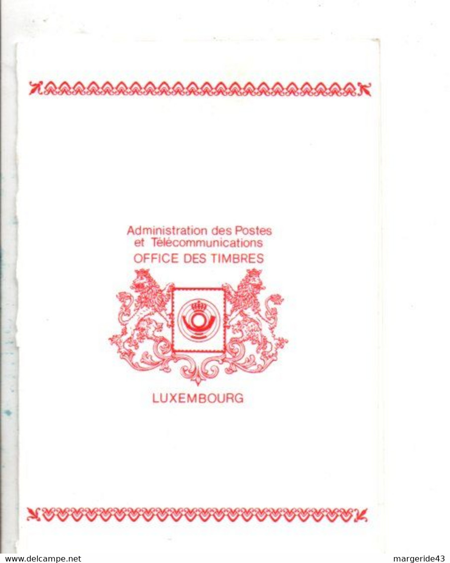 LUXEMBOURG ENCART DE VOEUX 1986 - Maschinenstempel (EMA)