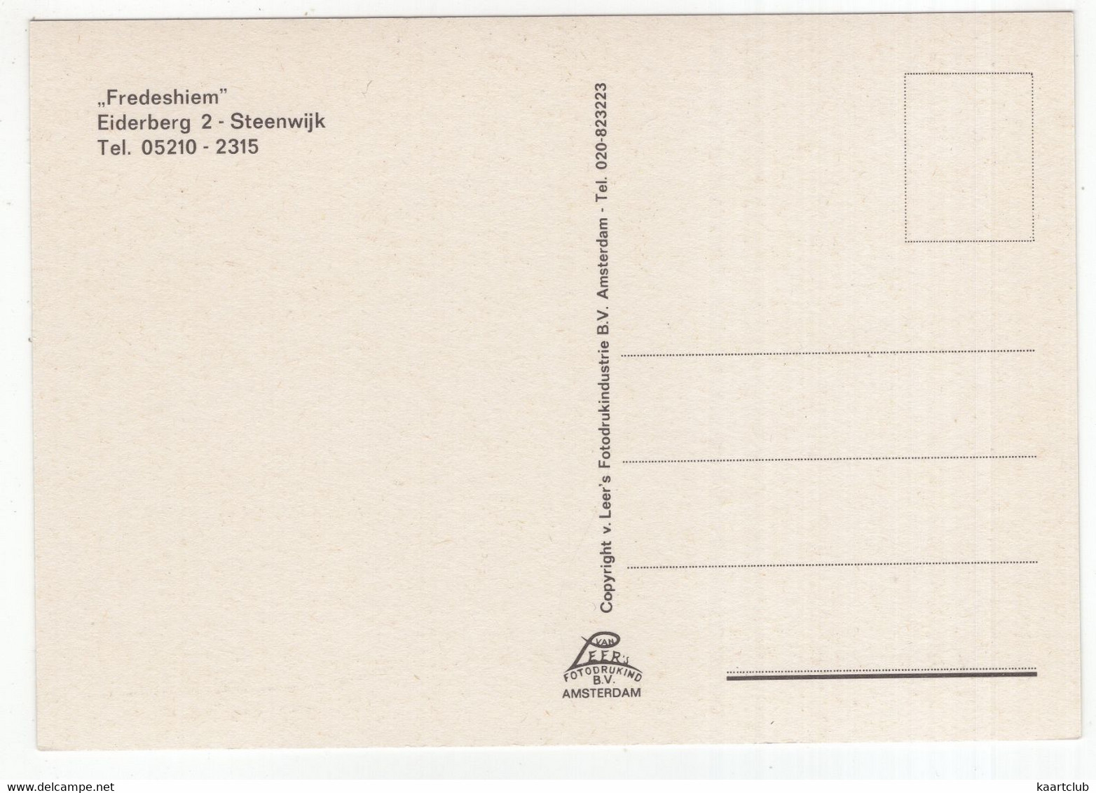 Steenwijk  - 'Fredeshiem', Eiderberg 2 - (Ov., Nederland) - O.a. Schommel, Terras, Huisje, Interieur - Steenwijk