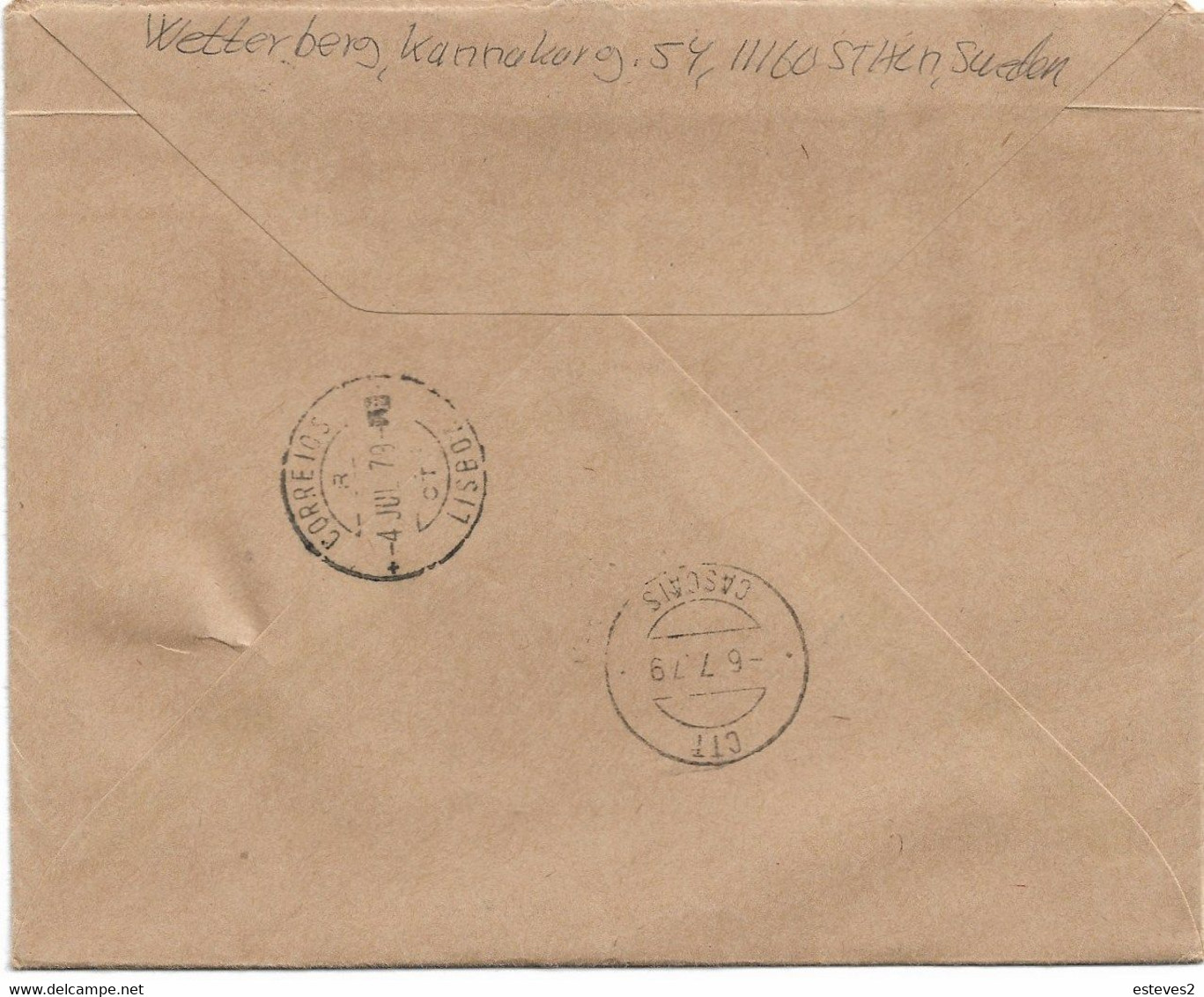 Sweden , 1979 , Stockholm Postmark And Registration Label , Horse , Wood , Sculpture - 1930- ... Rollen II