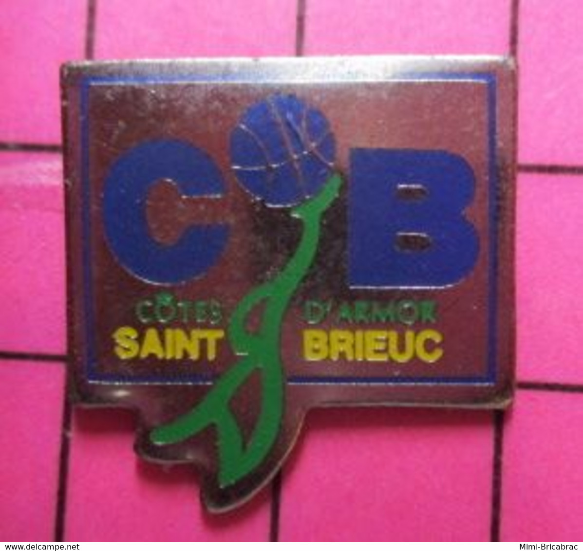 1017 Pin's Pins / Beau Et Rare / THEME : SPORTS / BASKET BALL COTES D'ARMOR (du Nord En Fait) ST BRIEUC - Basketball