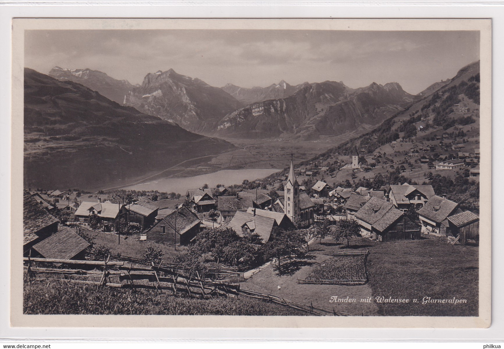 Amden Mit Walensee Und Glarner Alpen - Amden