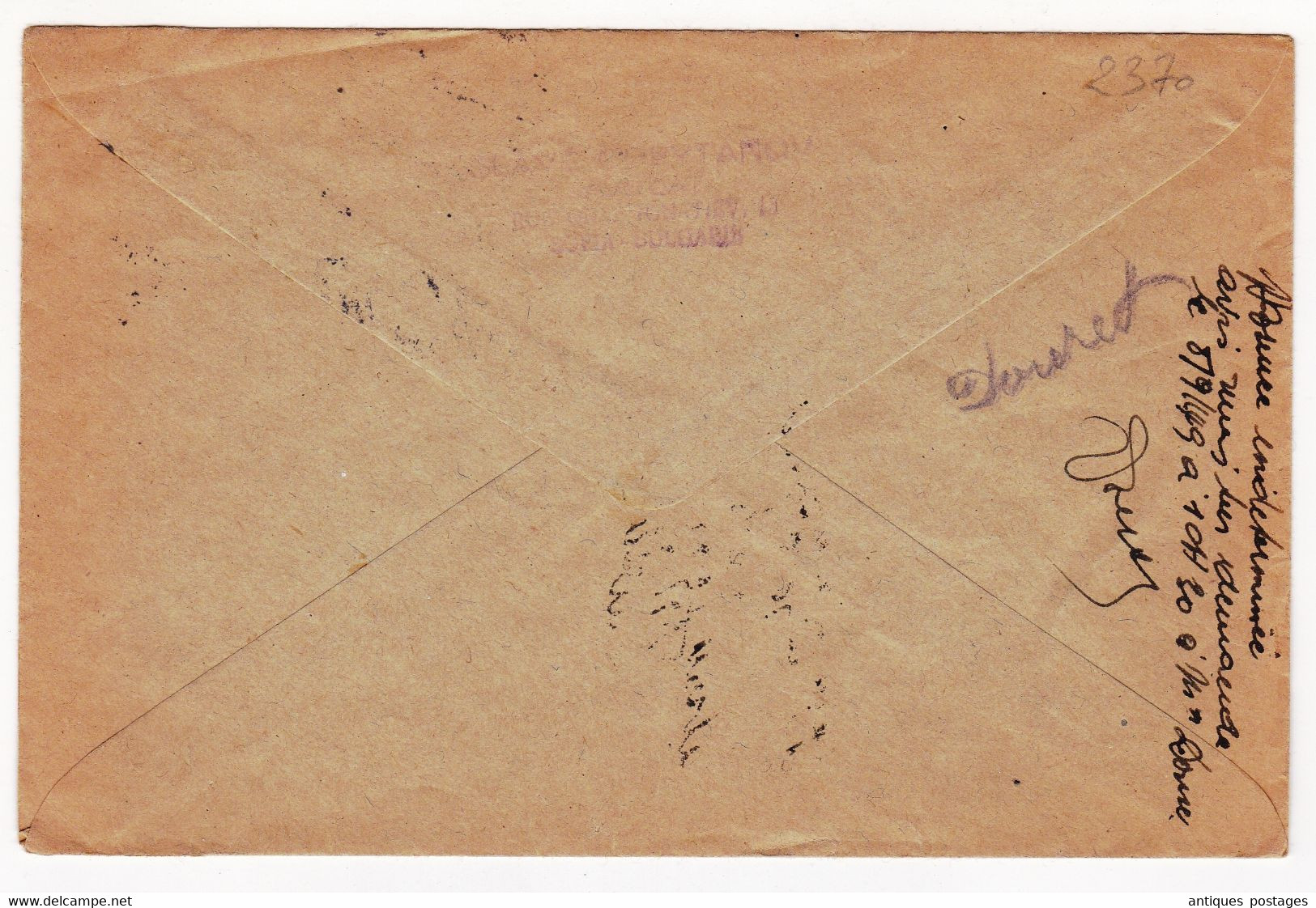 Lettre Recommandée 1949 Bulgarie Sofia Bulgaria Pair Stamp Georgi Mikhailov Dimitrov Георги Димитров - Briefe U. Dokumente