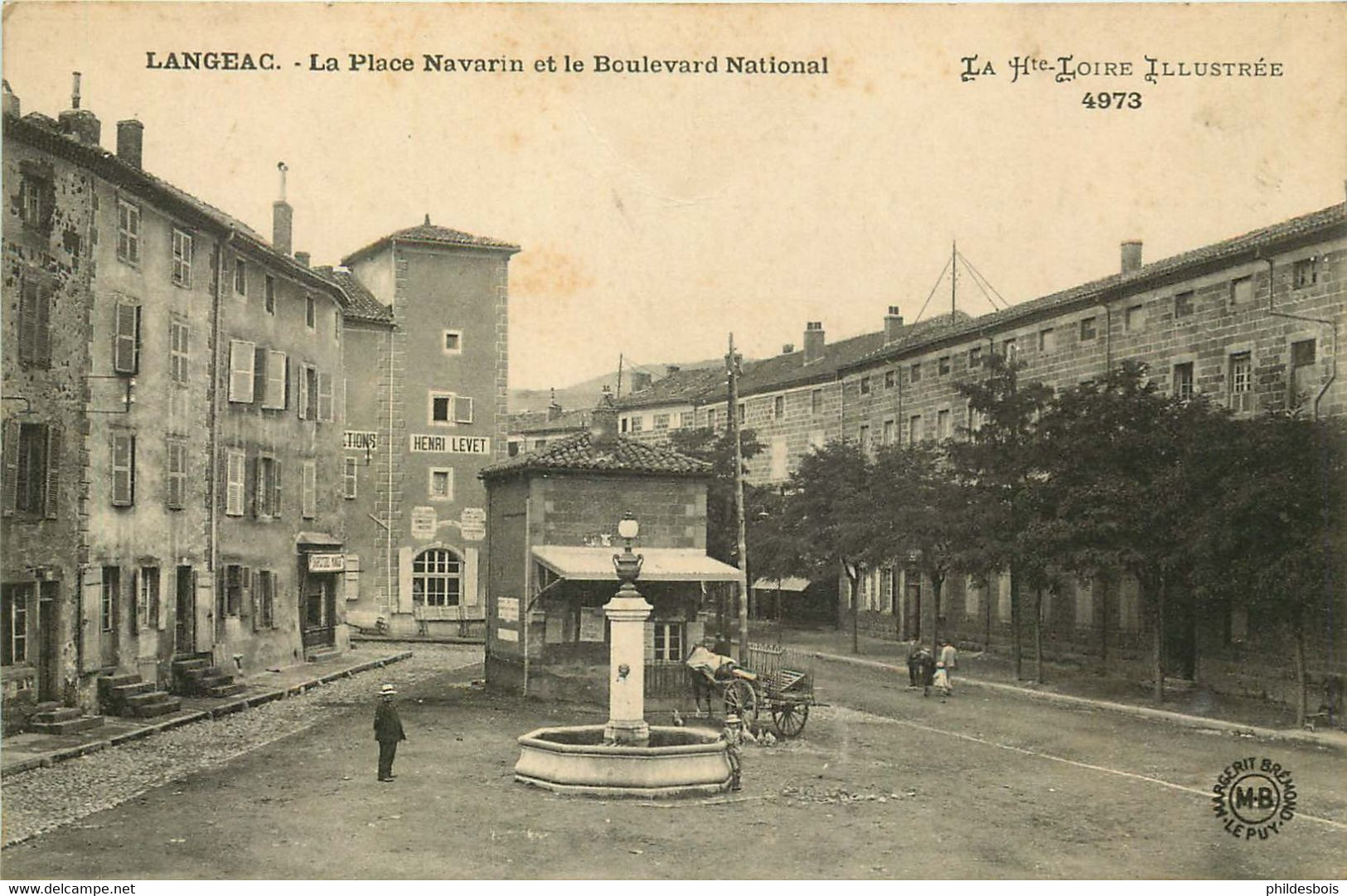 HAUTE LOIRE  LANGEAC Place Navarin Et Boulevard National - Langeac